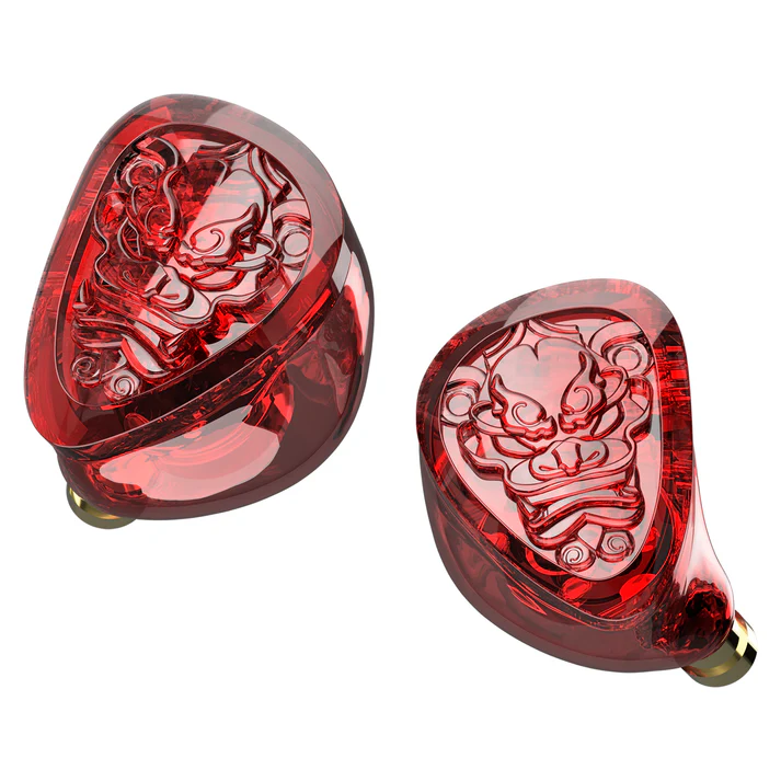 Tangzu audio Tangzu Waner SG 2 Red Lion Edition | 10mm PET Single Dynamic Driver In-Ear Wired Earphones front view