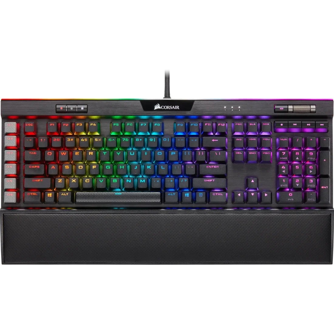 Corsair pc gear Corsair K95 Platinum XT (Cherry MX Speed) Mechanical & Gaming Keyboard front view