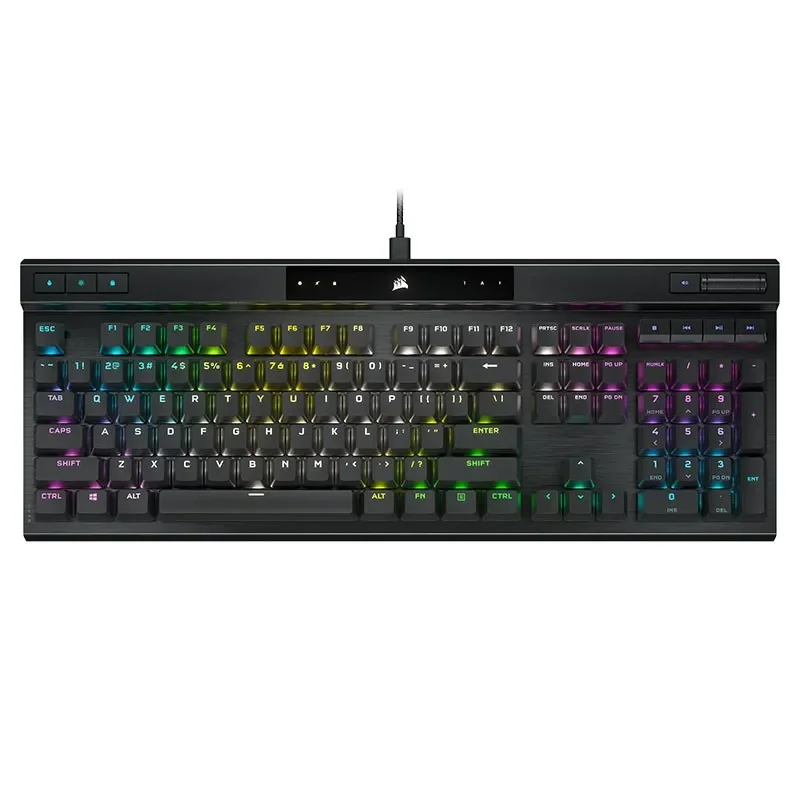 Corsair pc gear Corsair K70 RGB PRO (Cherry MX Speed / Cherry MX Blue) Mechanical & Gaming Keyboard front view