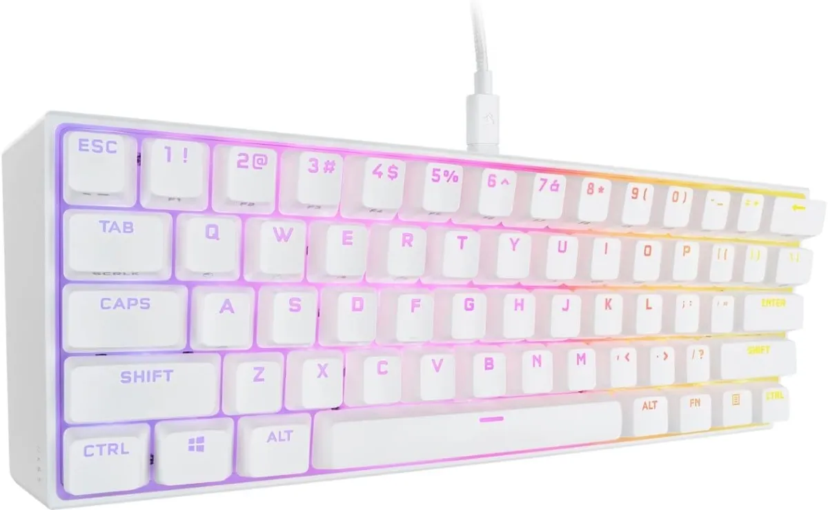 Corsair K65 RGB Mini (White) 60% Mechanical Keyboard (Without Box) image 4