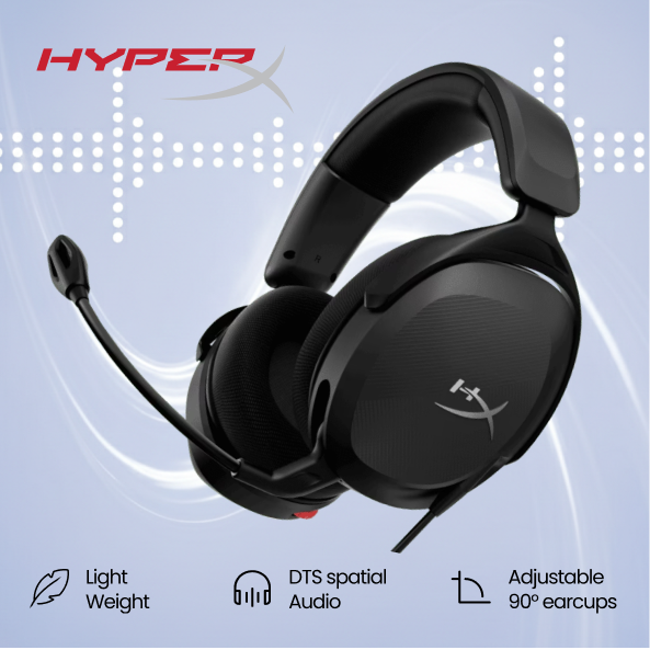 HyperX Cloud Stinger 2 Core (Black) 40mm Drivers Lightweight 236g Wired Gaming Headphone