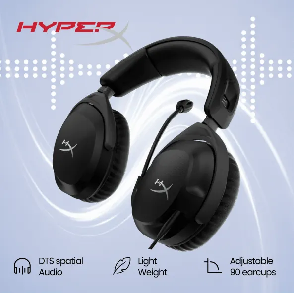HyperX Cloud Stinger 2 (Black) Noise-Cancelling Mic Wired Gaming Headphone