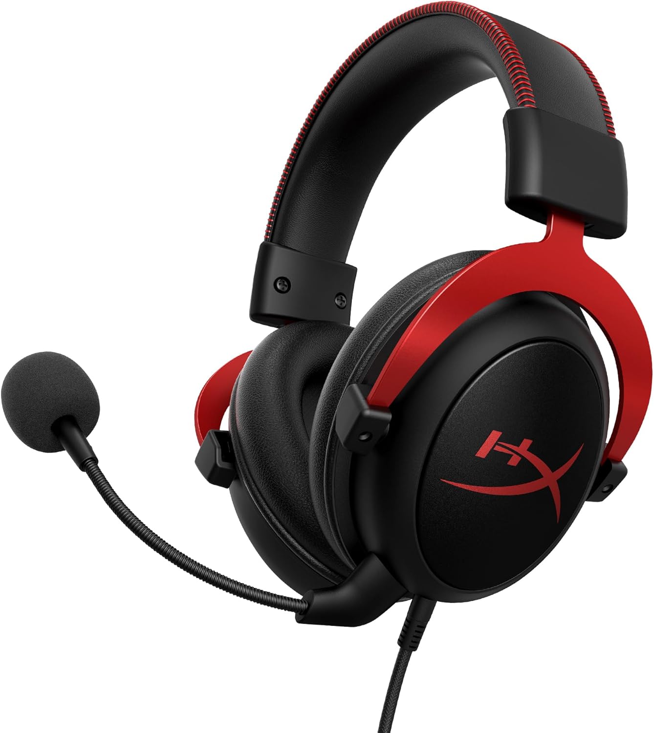 HyperX Cloud II (Black & Red) | Aluminum Frame & Detachable Mic | 7.1 Surround Sound Wired Gaming Headphone