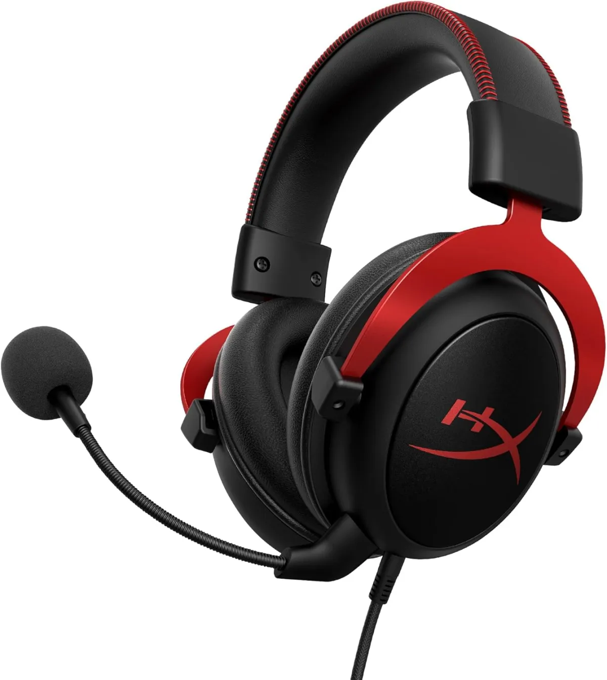 HyperX Cloud II (Black & Red) | Aluminum Frame & Detachable Mic | 7.1 Surround Sound Wired Gaming Headphone price in Pakistan product image