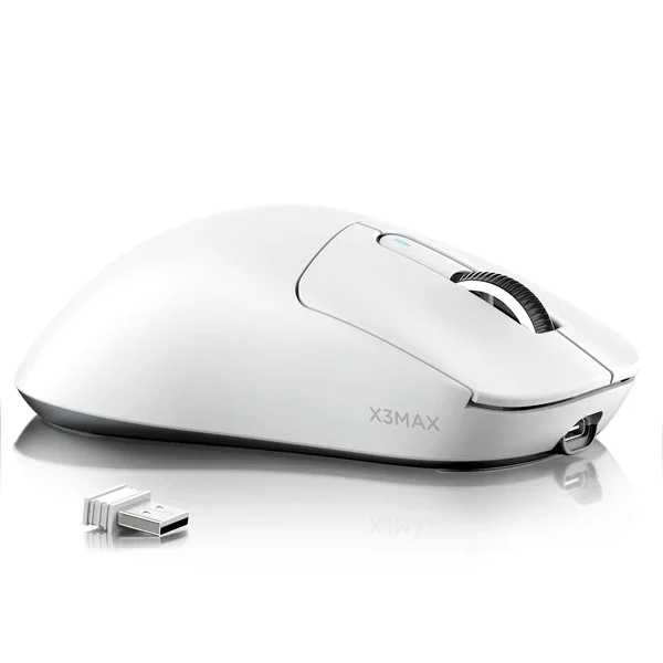 Buy Attack Shark X3 Max PAW3950 (Matt White without Anti Slip-Sticker) Wireless Gaming Mouse online in Pakistan at WaddaGamer