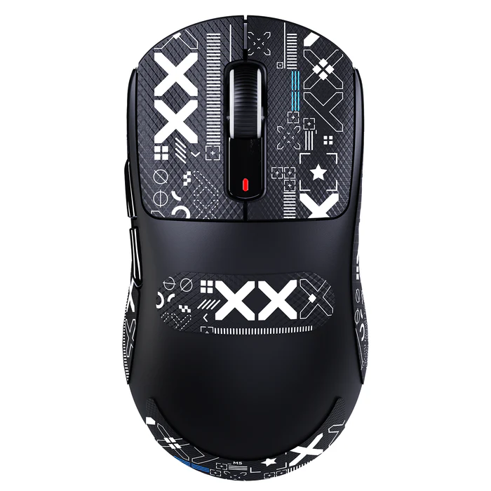 Attack Shark pc gear Attack Shark X3 Max PAW3950 (Matt Black with Anti Slip-Sticker) Wireless Gaming Mouse front view