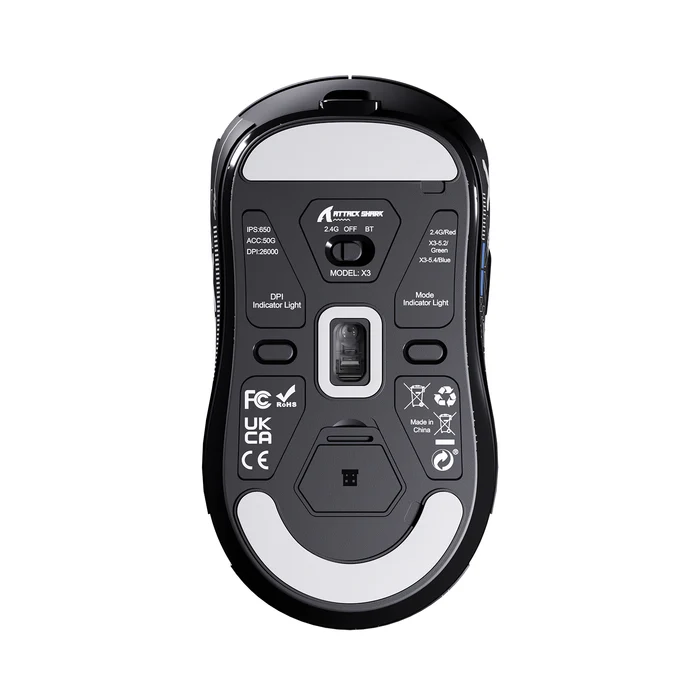 Buy Attack Shark X3 Max PAW3950 (Matt Black with Anti Slip-Sticker) Wireless Gaming Mouse online in Pakistan at WaddaGamer
