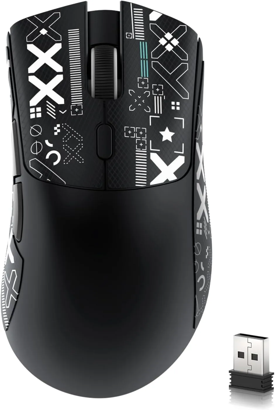 Buy Attack Shark R1 (Black with Grip Tape) Wireless Gaming Mouse online in Pakistan at WaddaGamer