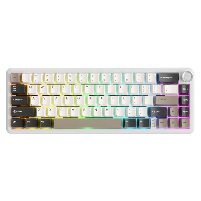 Buy Attack Shark X66 (White Cheese with RGB) Wireless Gasket Mechanical Keyboard online in Pakistan at WaddaGamer