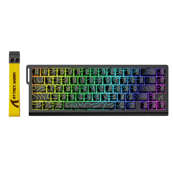 Buy Attack Shark X68 HE (Black Contour (Pattern Shine Through Keycaps)) Magnetic Wired Gaming Keyboard online in Pakistan at WaddaGamer
