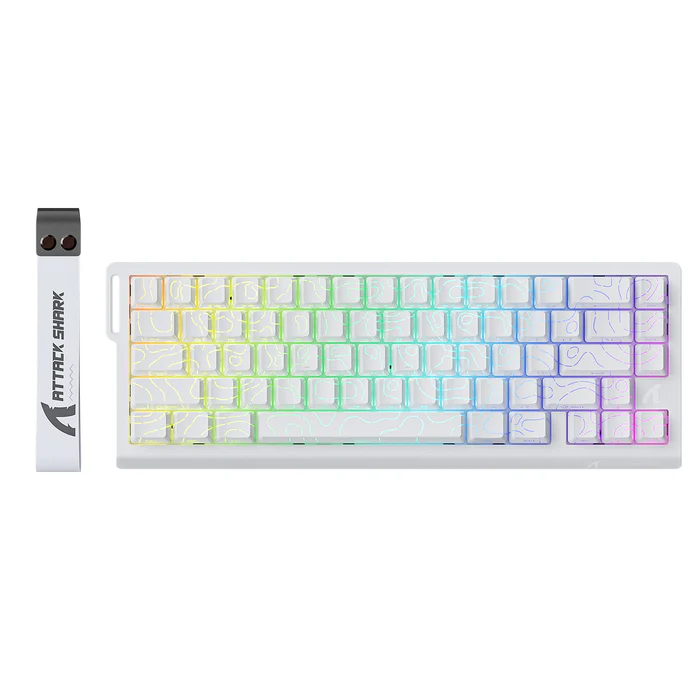 Buy Attack Shark X68 HE (White Contour (Pattern Shine Through Keycaps)) Magnetic Wired Gaming Keyboard online in Pakistan at WaddaGamer