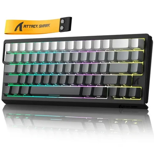 Attack Shark pc gear Attack Shark X68 HE (Moonlight / Black Gradient) Magnetic Wired Gaming Keyboard front view