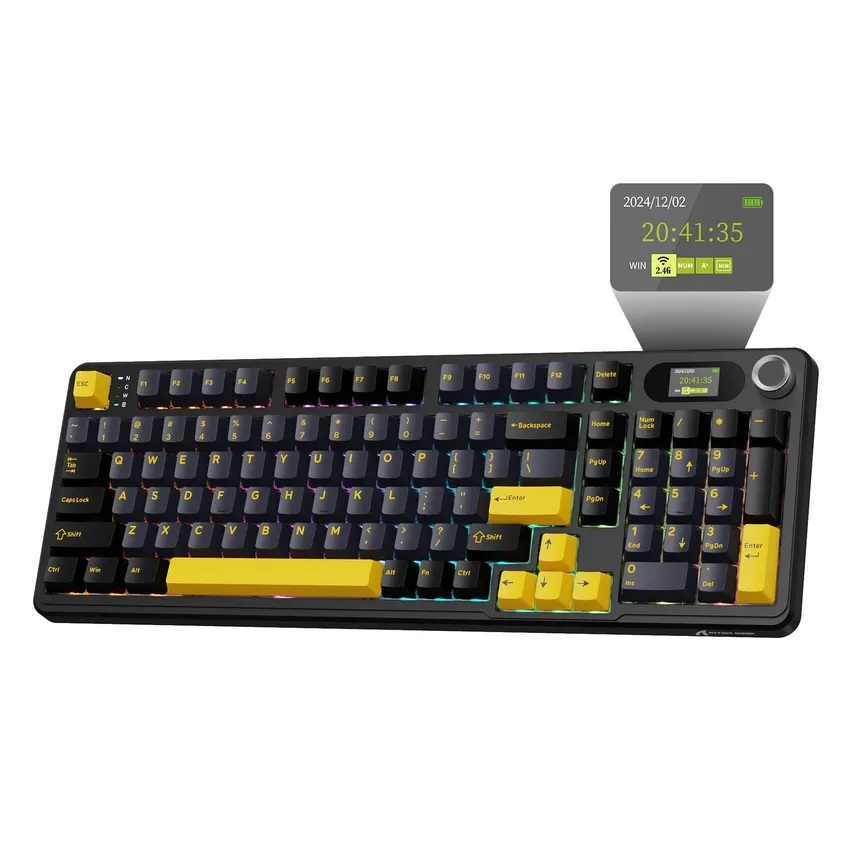 Attack Shark pc gear Attack Shark X98 Pro (Star Black / Starry Black) Wireless Gaming Keyboard front view