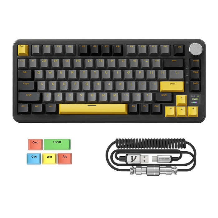 Buy Attack Shark X85 Pro (Starshine Black) 75% Wireless Mechanical & Gaming Keyboard online in Pakistan at WaddaGamer