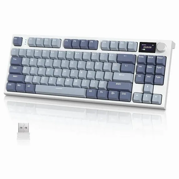 Attack Shark pc gear Attack Shark K86 (Lavender) Wireless Mechanical Keyboard front view