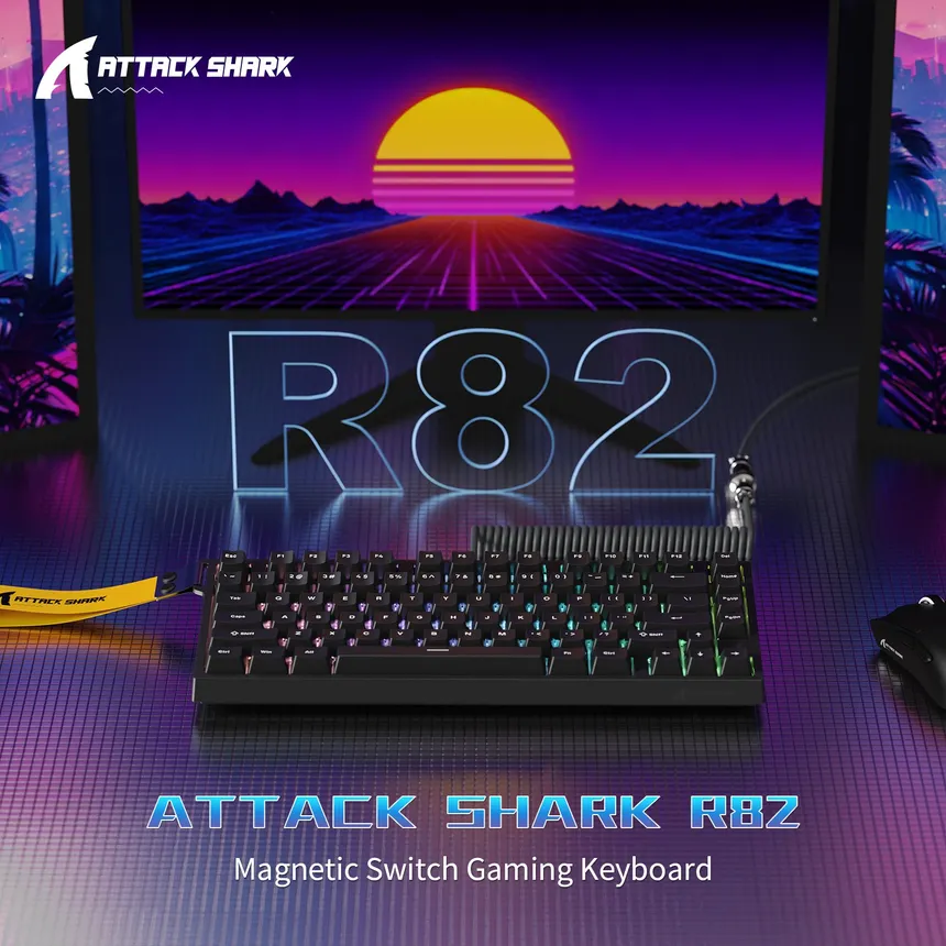 Attack Shark R82 HE (Black) Rapid Trigger Wired Mechanical & Gaming Keyboard price in Pakistan product image