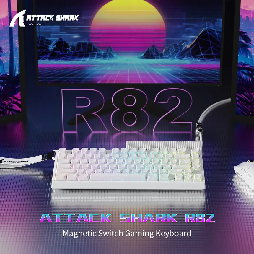 Attack Shark R82 HE (White Contour) Rapid Trigger Wired Mechanical & Gaming Keyboard price in Pakistan product image