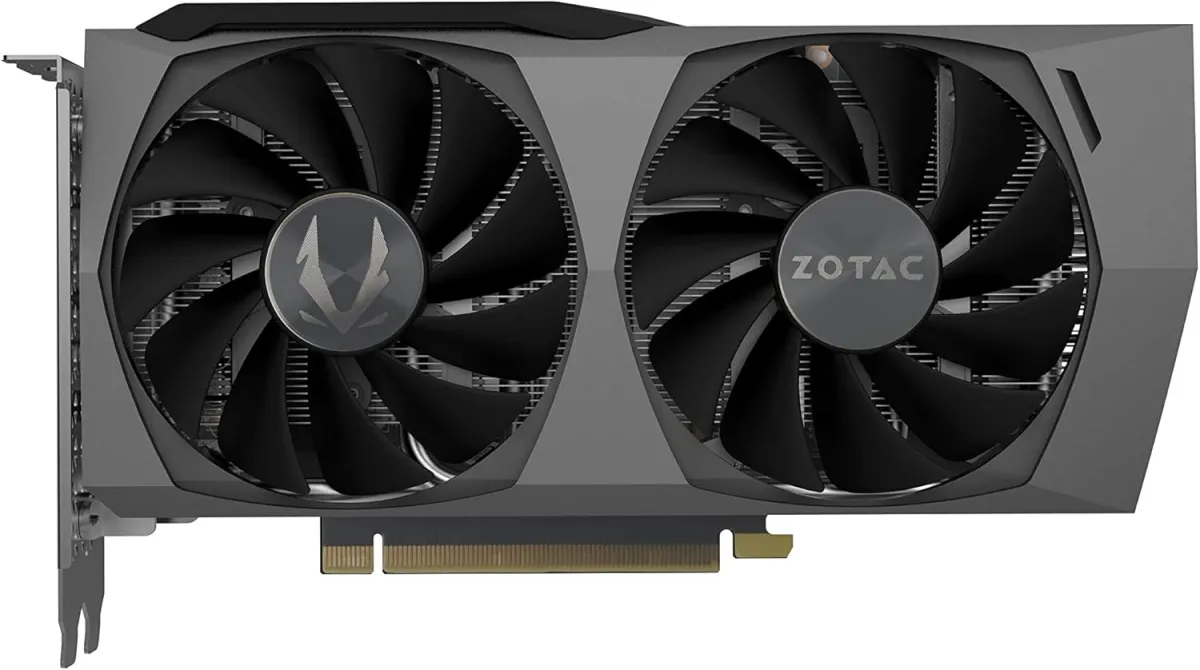 NVIDIA pc gear GeForce RTX™ 3060 Ti AMP GDDR6 Twin Edge (Black Edition) Zotac Gaming Graphic Card front view