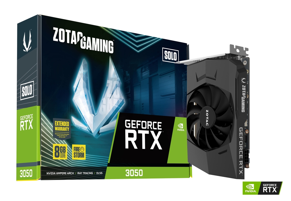 GeForce RTX™ 3050 SOLO 8GB (Single Fan) Zotac Gaming Graphic Card
