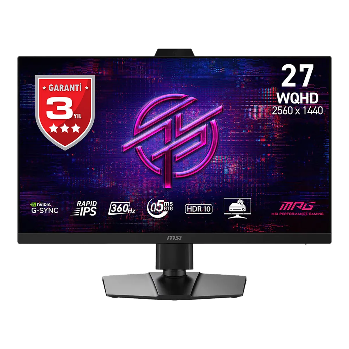 MSI screens MSI MPG 272QRF X36 27" WQHD 360Hz Rapid IPS Pulsar Widescreen Gaming Monitor front view