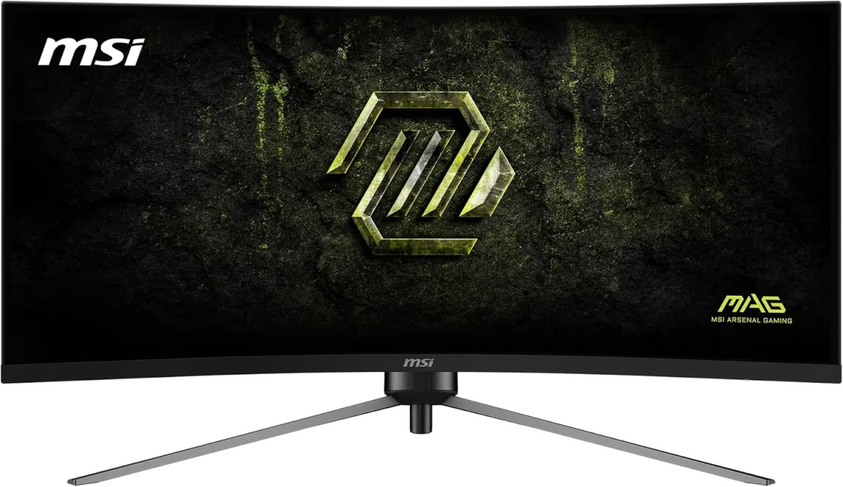 MSI screens MSI MAG 345CQRF E20 is a premium 34-inch Ultra-Wide Curved Gaming Monitor front view