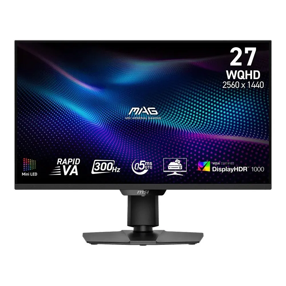 MSI screens MSI MAG 274QPF X30MV 27" QHD 300Hz Mini-LED Gaming Monitor front view