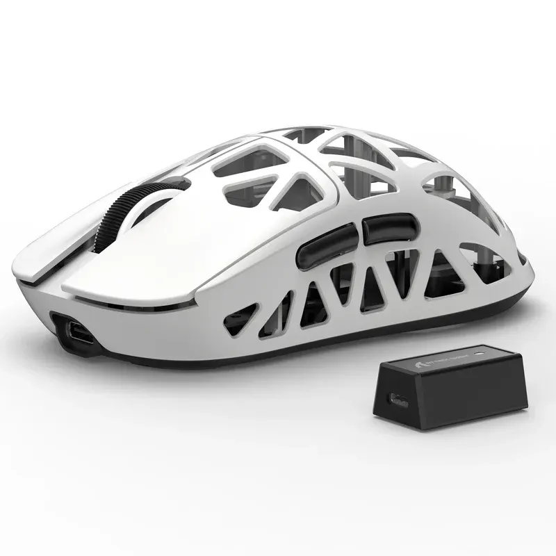 Attack Shark R2 (White) PAW3950 MAX Sensor with Superlight Magnesium Alloy Wireless Gaming Mouse image 4