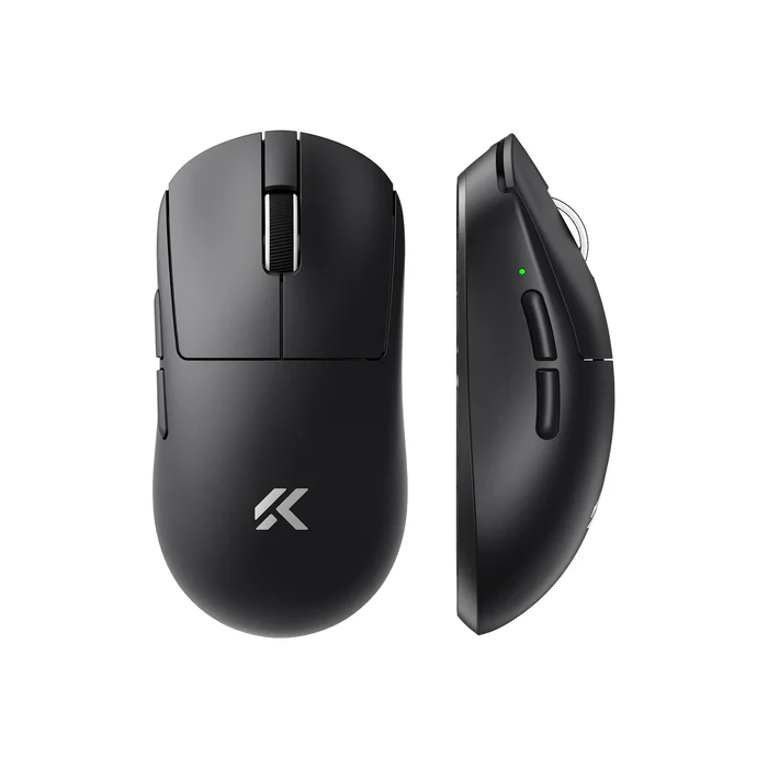 MCHOSE pc gear MCHOSE A7 V2 Ultra (Black) Lightweight with PAW3950 TI Sensor Wireless Gaming Mouse front view