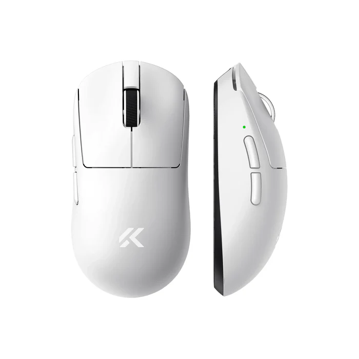 MCHOSE pc gear MCHOSE A7 V2 Ultra (White) Lightweight with PAW3950 TI Sensor Wireless Gaming Mouse front view