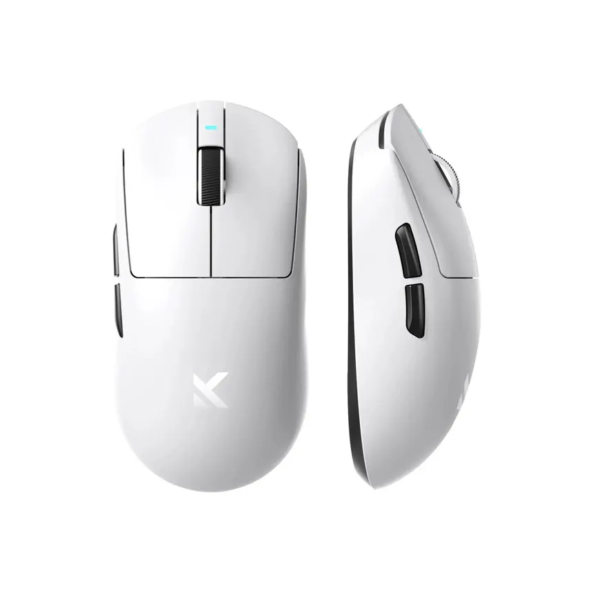 MCHOSE pc gear MCHOSE A7 Pro (White) Lightweight with PixArt PAW3950 Sensor Gaming Mouse front view