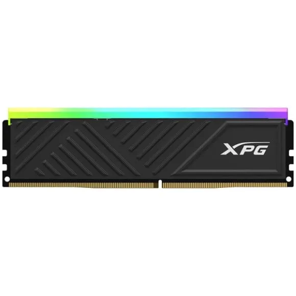 XPG pc gear XPG Spectrix D35G (Black with RGB) 32GB (2x16GB) 3200MHz CL16 DDR4 Desktop Memory front view