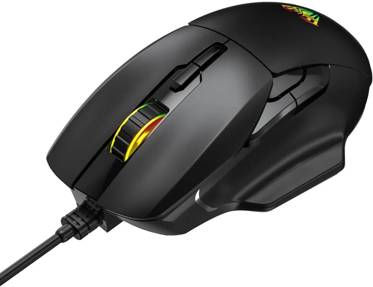 Buy AULA F815 (Black with RGB) 12800 DPI with 7 Programmable Buttons Wired Gaming Mouse online in Pakistan at WaddaGamer