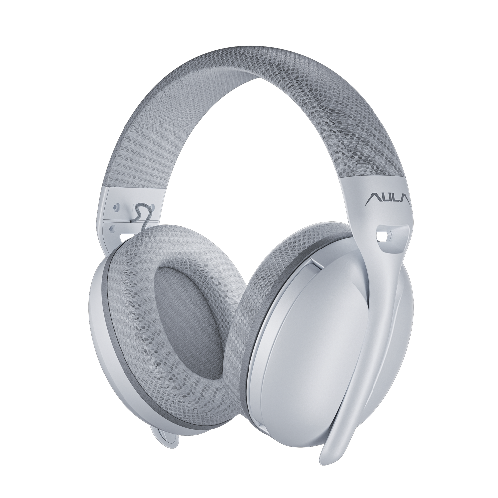 AULA S6 (Mid Gray) Dual BT 5.3 – 2.4GHz Wireless & Wired Mode Gaming Headphone price in Pakistan product image