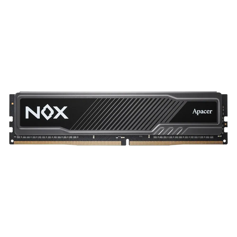 Apacer pc gear Apacer NOX (Black) 32GB (2×16GB) 3600MHz CL18 DDR4 UDIMM Desktop Memory RAM front view