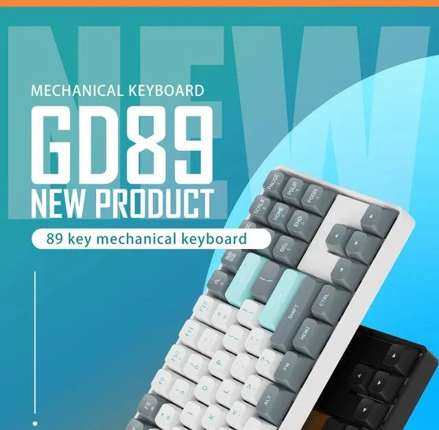 Darkflash GD89 (White, Grey) jasmine-Red (Linear,Quiet) Wired & Wireless 80% Mechanical Keyboard price in Pakistan product image
