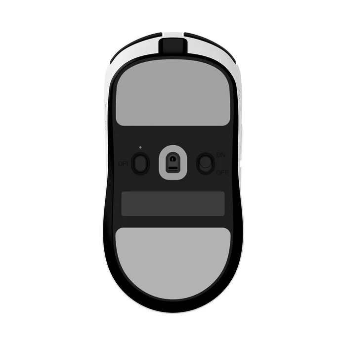 ATK pc gear ATK Dragonfly A9 Air+ (Shadow White) Wireless Gaming Mouse front view
