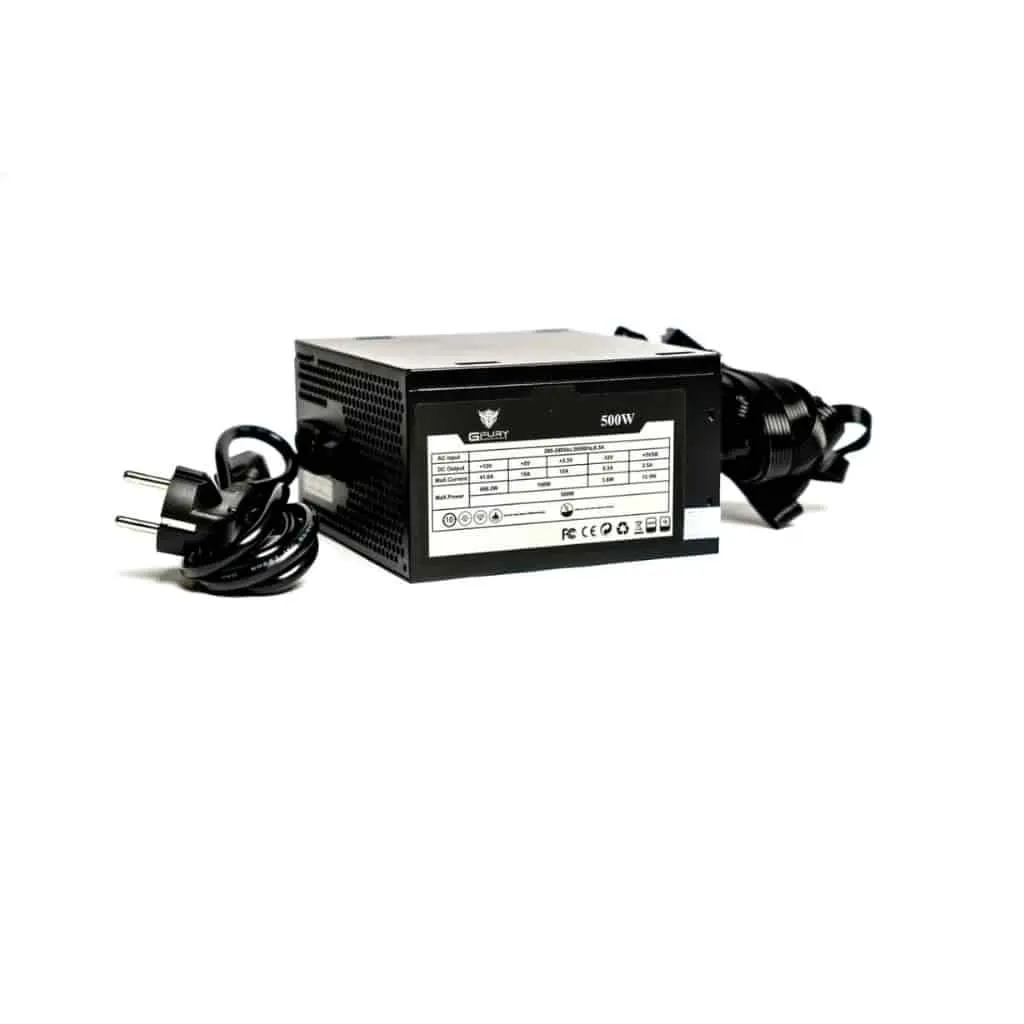 GFury pc gear GFury GF-BLAZE (Black) 500W Power Supply Unit (PSU) front view
