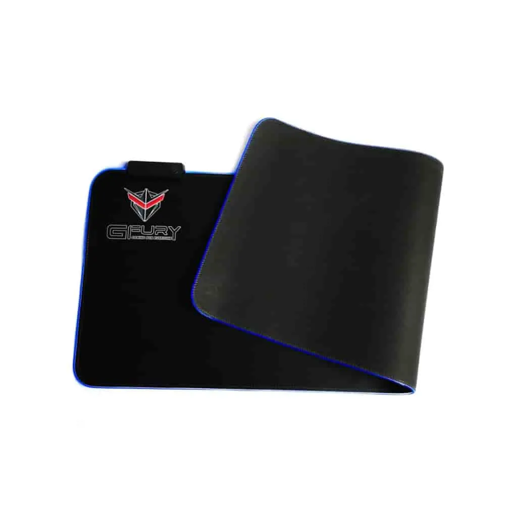 GFury accessories GFury GF-MP002 (Black with RGB) adjustable light theme Gaming Mousepad front view