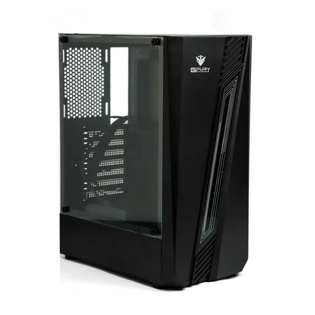 GFury Fire GF-120 (Black with ARGB) Left-Side Tempered Glass Panel Gaming PC Case price in Pakistan product image