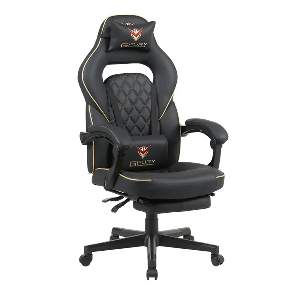 Buy GFury KW-M7308-2 (Black & Gold) 350mm Nylon Base with PU Soft Padding & Class-4 Gas Lift Gaming Chair online in Pakistan at WaddaGamer