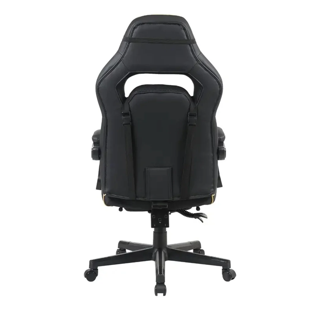 GFury KW-M7308-2 (Black & Gold) 350mm Nylon Base with PU Soft Padding & Class-4 Gas Lift Gaming Chair