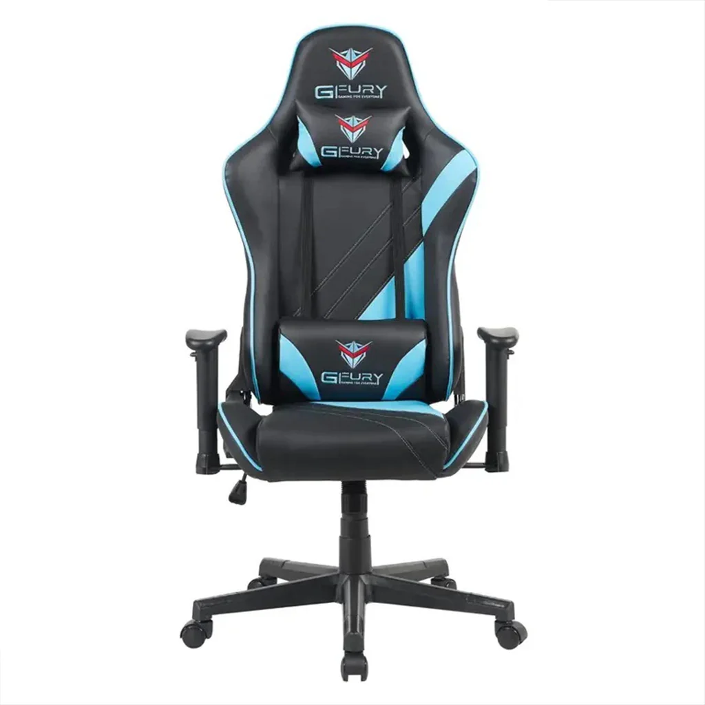 GFURY KW-G6287 (Black & Blue) 2D Armrests with 350mm Nylon Base Gaming Chair