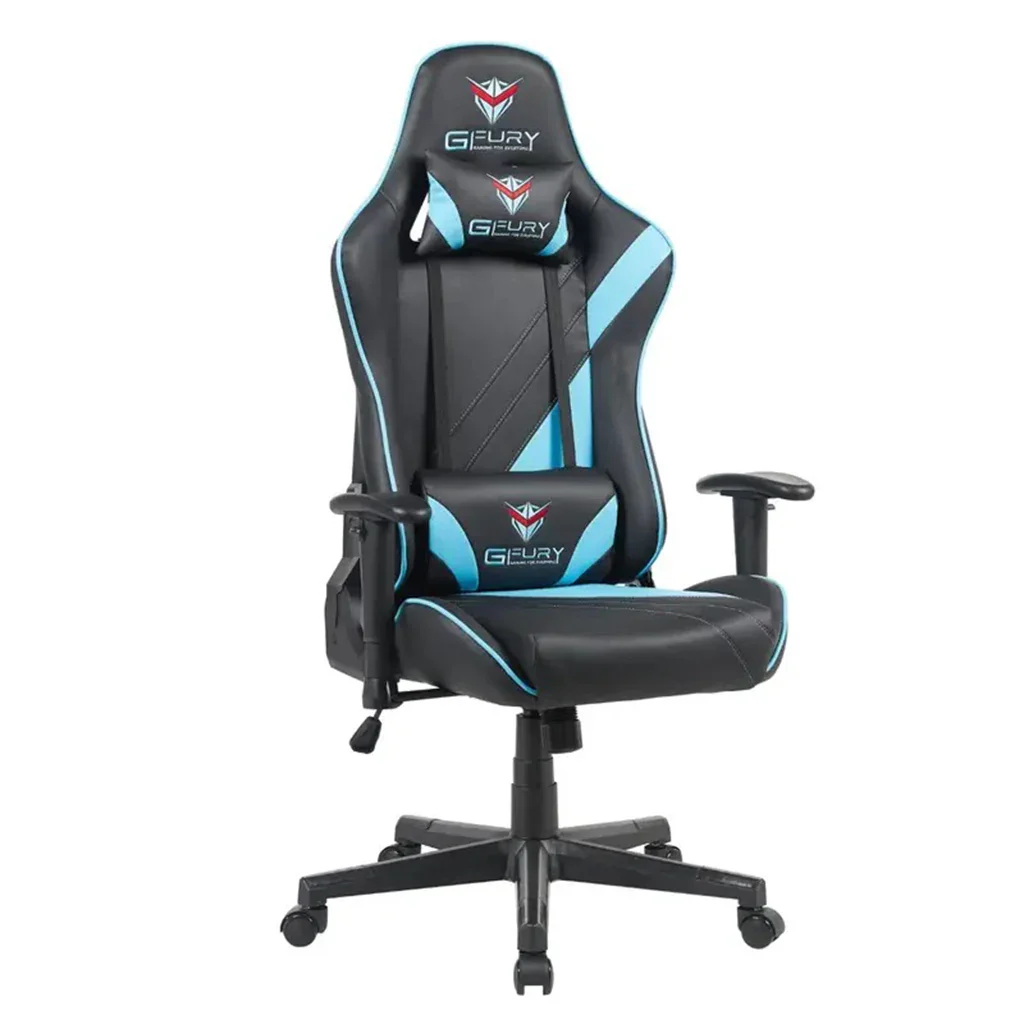 Buy GFURY KW-G6287 (Black & Blue) 2D Armrests with 350mm Nylon Base Gaming Chair online in Pakistan at WaddaGamer