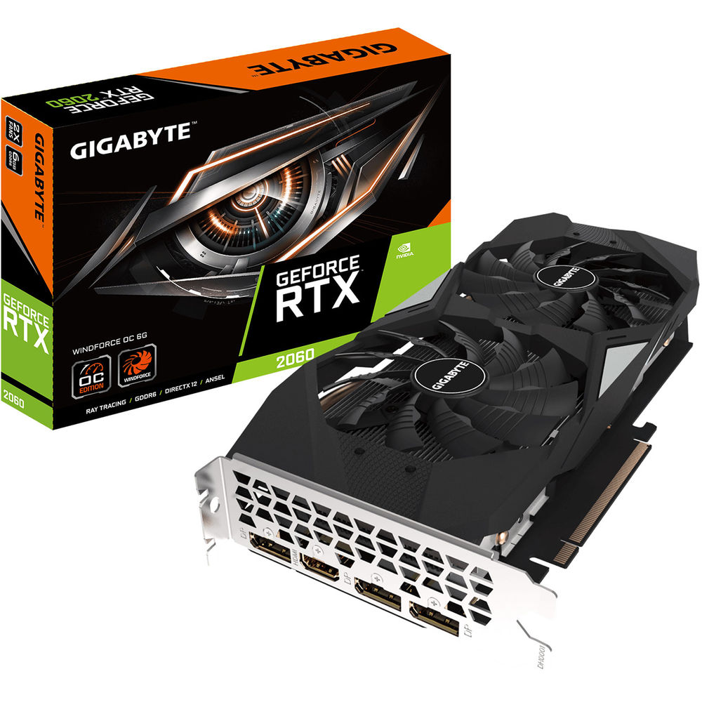 GIGABYTE GeForce RTX 2060 (Black) 6GB GDDR6 Graphic Card (Used)