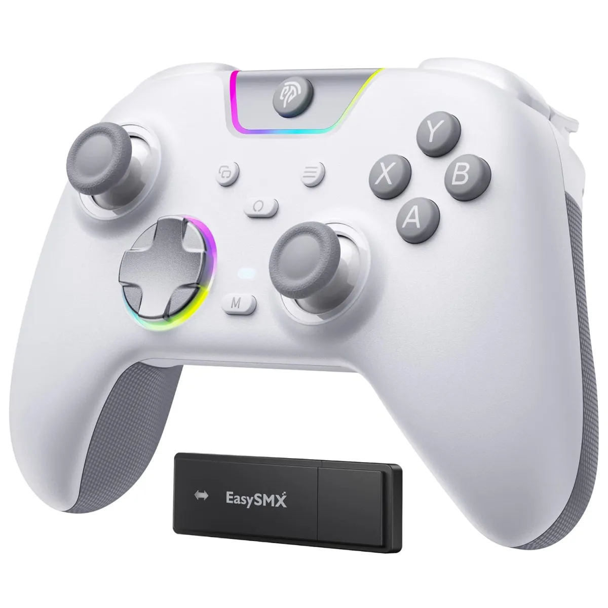 EasySMX X05 Pro (White) Tri-Mode Connectivity Wireless Gaming Controller with Charging Dock