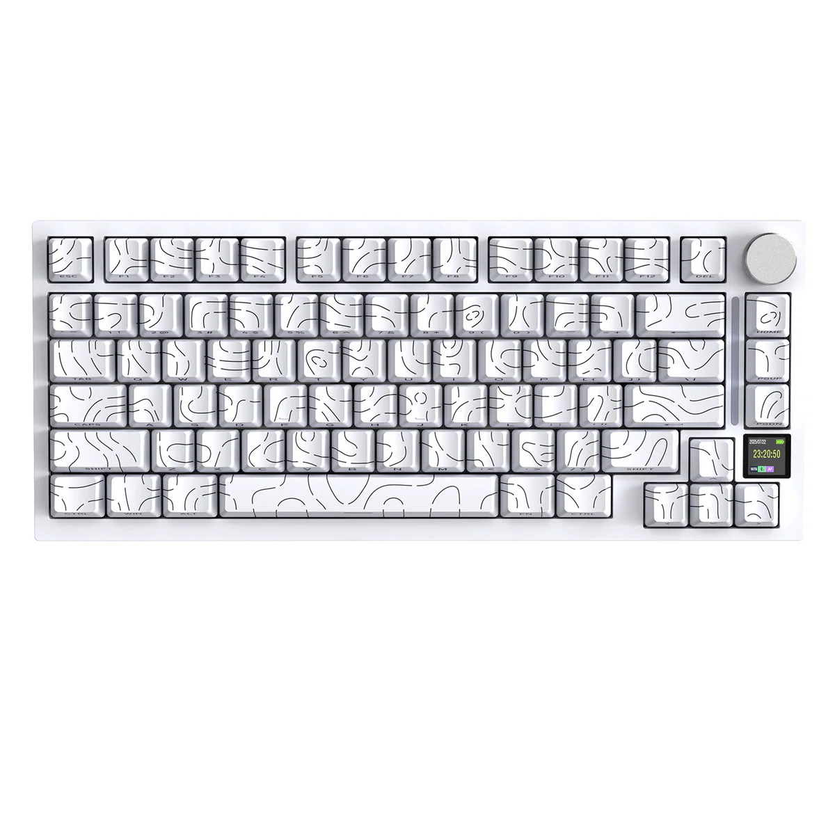 Attack Shark pc gear Attack Shark X820 (White Contour) Ultra Tri-mode Gasket Mechanical Keyboard front view