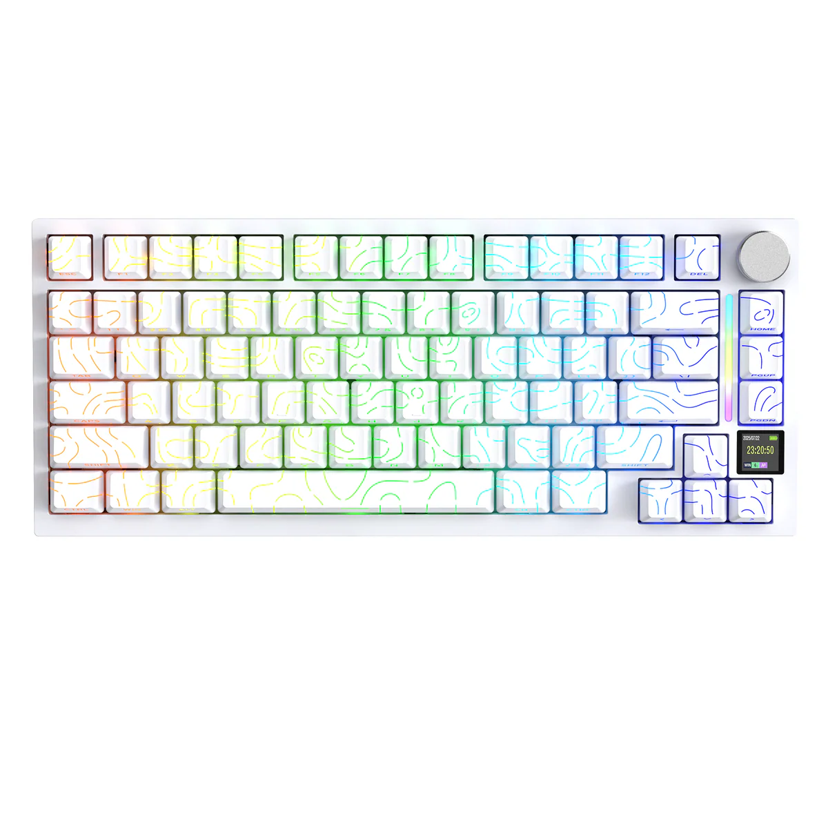 Buy Attack Shark X820 (White Contour) Ultra Tri-mode Gasket Mechanical Keyboard online in Pakistan at WaddaGamer