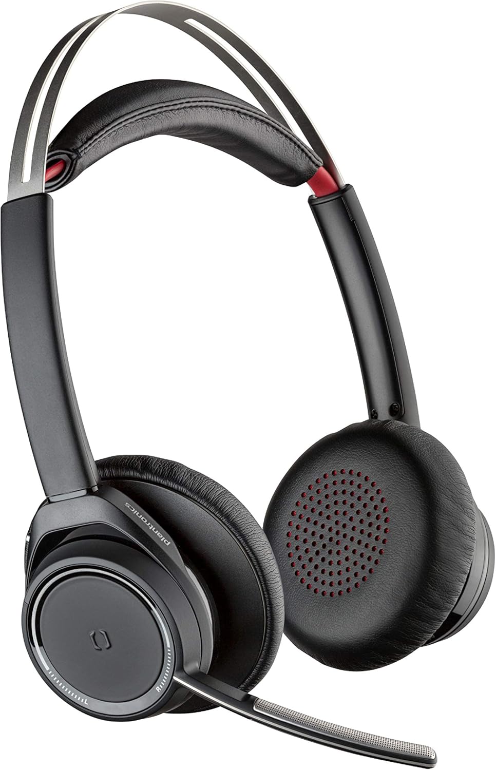 Plantronics Voyager Focus 1 (Black & Red) Headset with Boom Mic (Without Dongle)