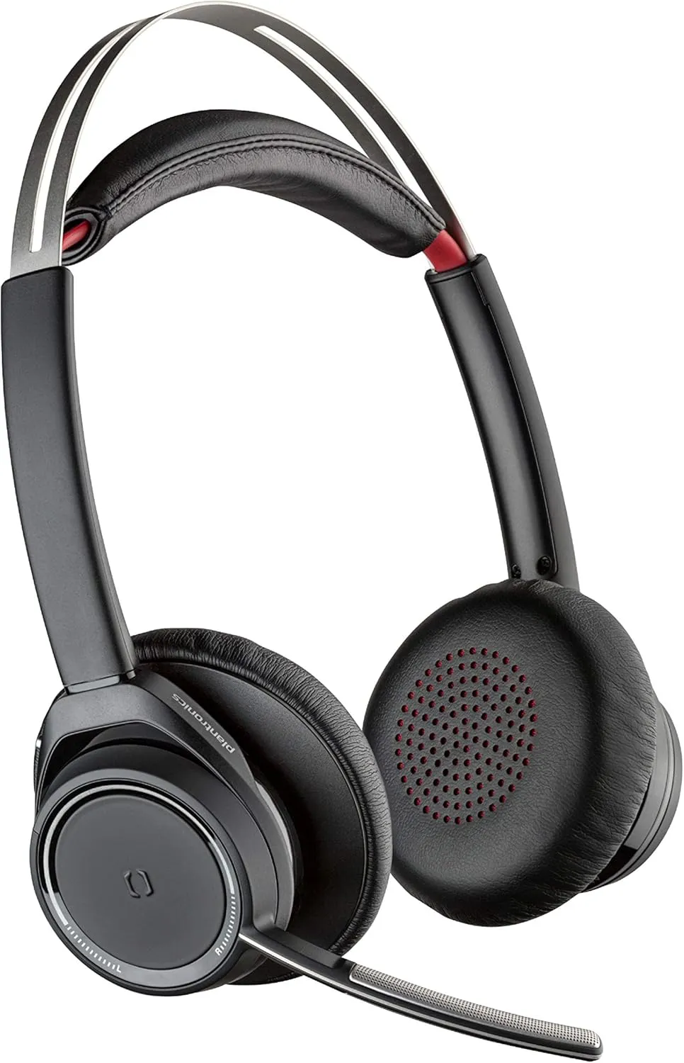Plantronics Voyager Focus 1 (Black & Red) Headset with Boom Mic (Without Dongle)