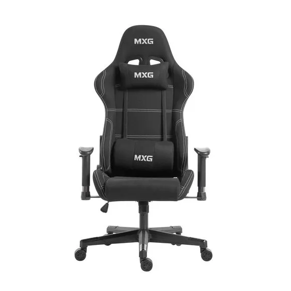 MXG FGC-01 (Black) Upholstered Fabric Ergonomic Gaming Chair